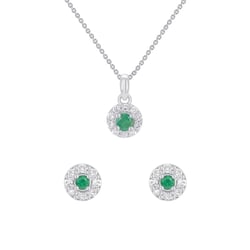 Smaragdová kolekce s diamanty ze zlata Kimber