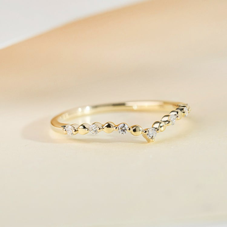 Zlatý prsten s lab-grown diamanty Eveline 162670