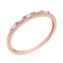 Zlatý eternity prsten s baguette diamanty Vamala