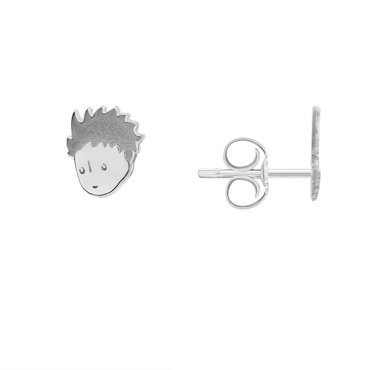 Stříbrné náušnice Malý princ a liška 121009