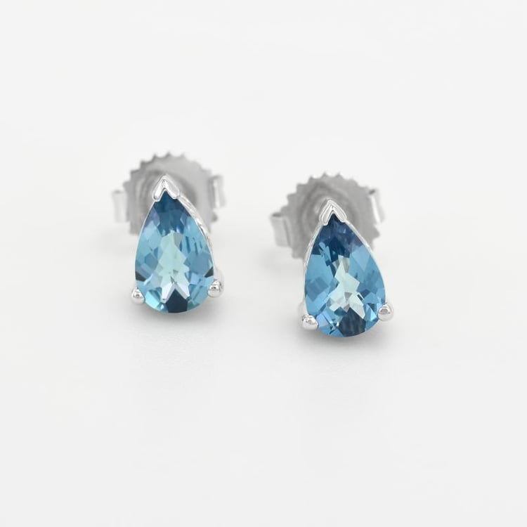 Stříbrné náušnice s topazovými slzami Nandika 47218
