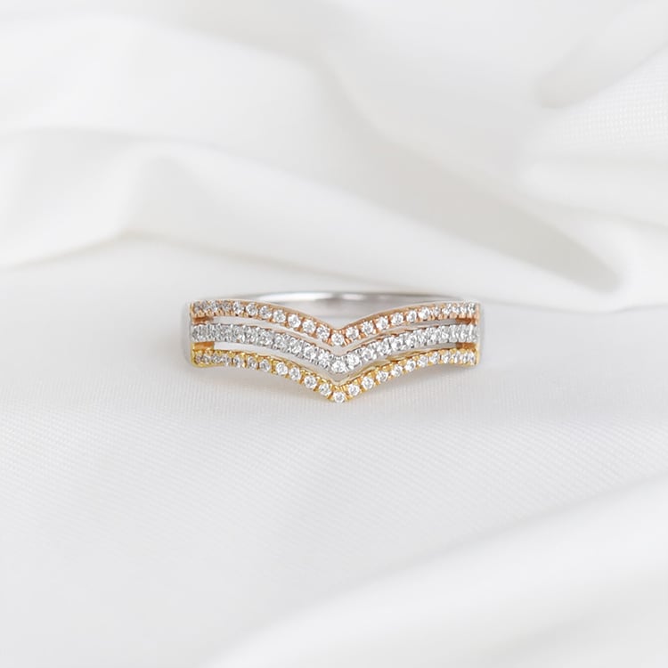 Diamantový zlatý prsten 92785