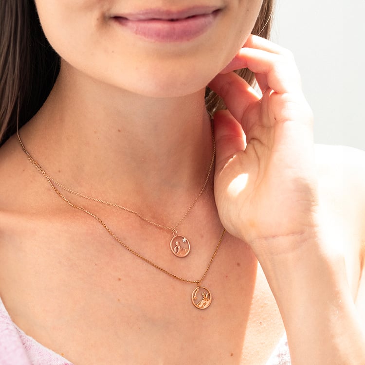 Kolekce stříbrných vykrojených náhrdelníků Malý princ 152472