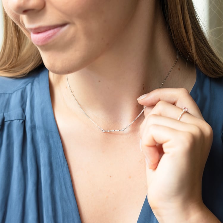 Minimalistický náhrdelník s lab-grown diamanty Isaac 142835