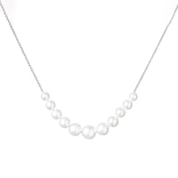 Elegantní stříbrný náhrdelník s perlami Liber