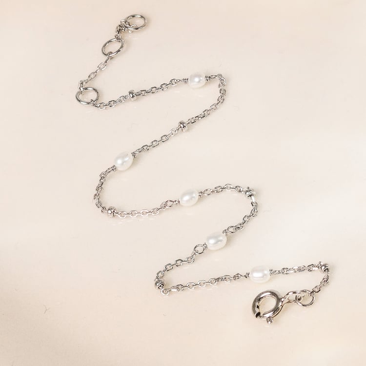 Stříbrný náramek s perlami Malakai 164620