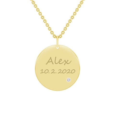 Zlatý náhrdelník s gravírom 139004