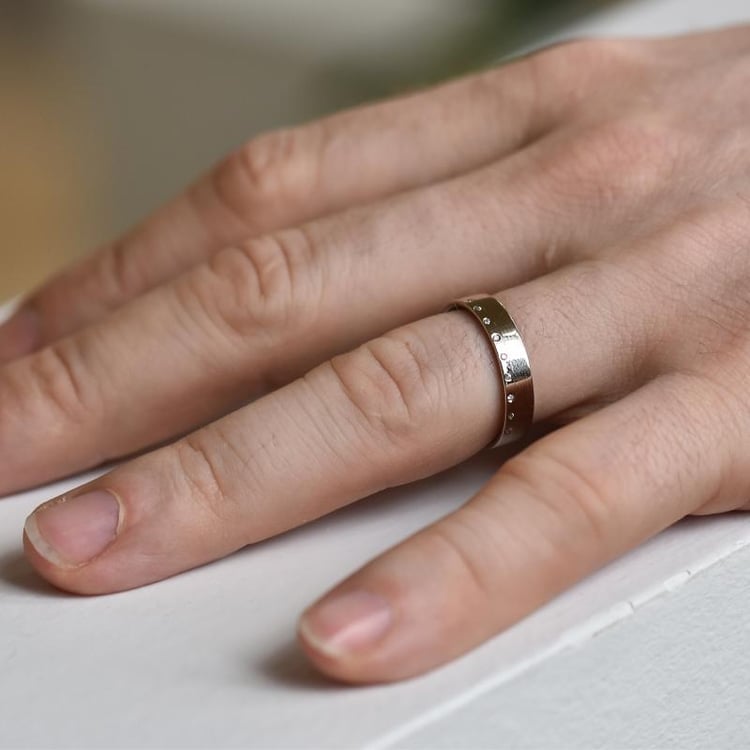 Pánský snubní prsten 28719