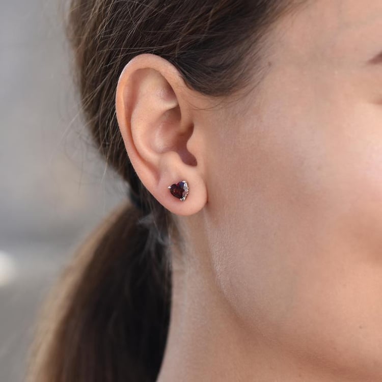 Srdíčka stříbrné granátky 13918