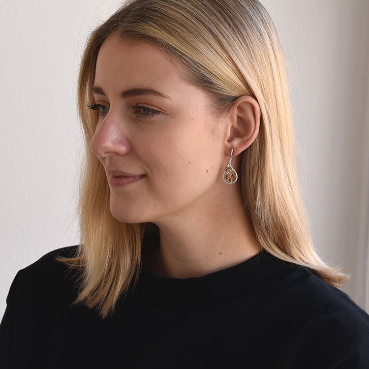 Náušnice plné citrínů 69890