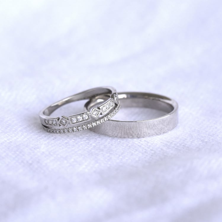 Snubní prsteny z bílého zlata 84472