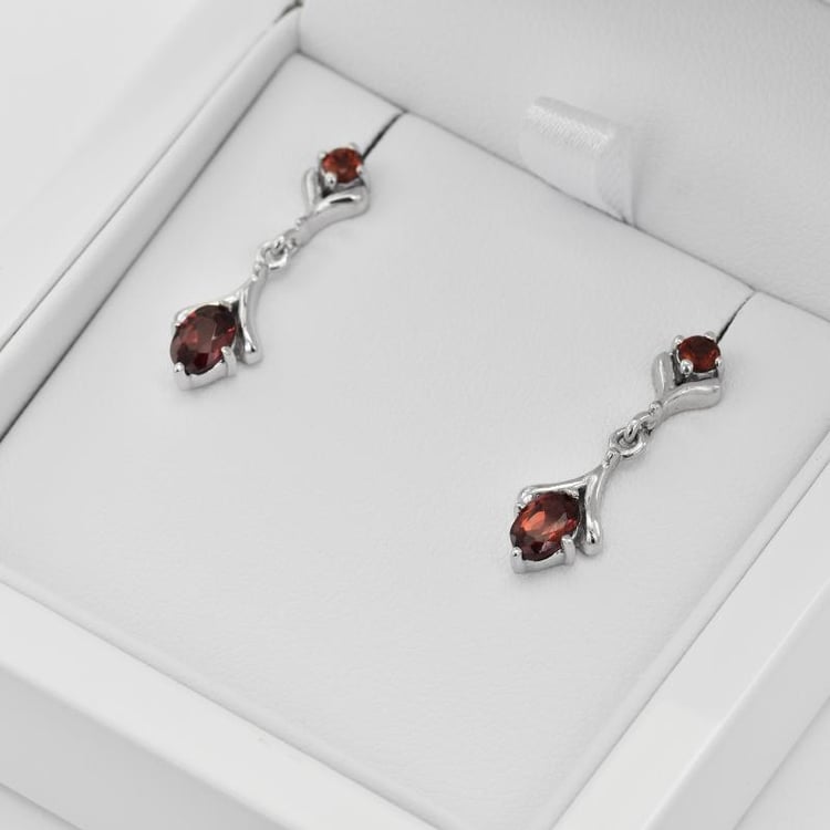 Granátové náušnice 32539