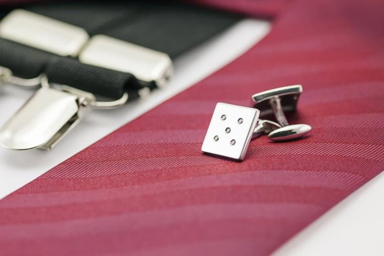 Manžetové platinové knoflíčky 8829