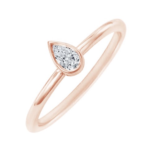Minimalistický prsten s pear diamantem Nunez