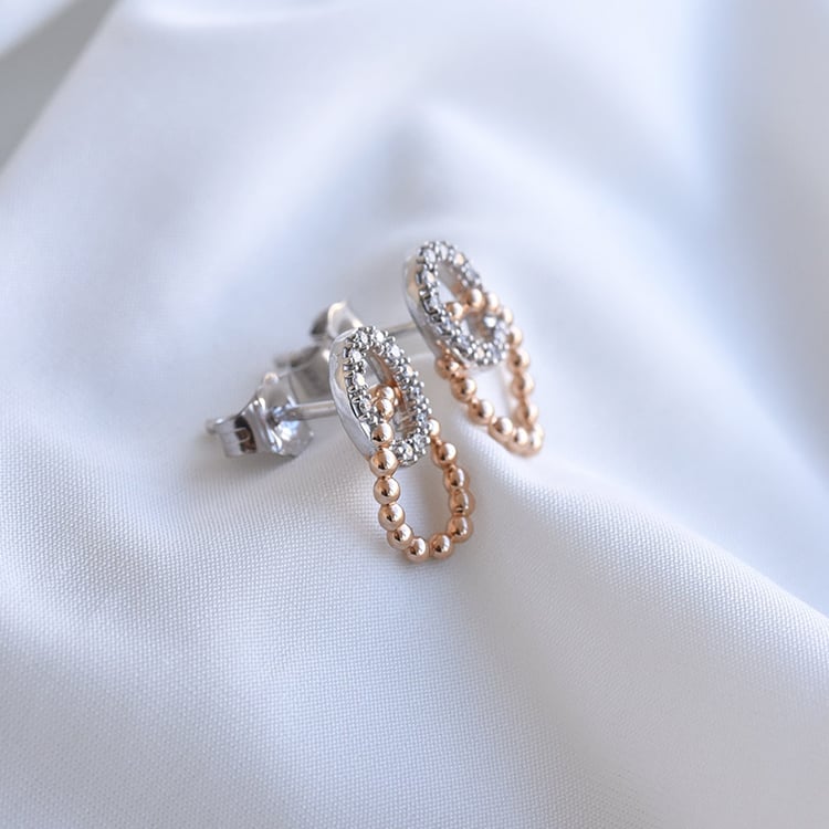 Diamantové náušnice ze zlata 85035