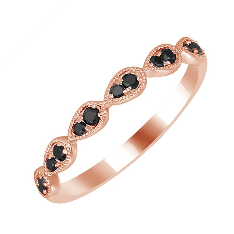 Prsten z růžového zlata s diamanty 69708