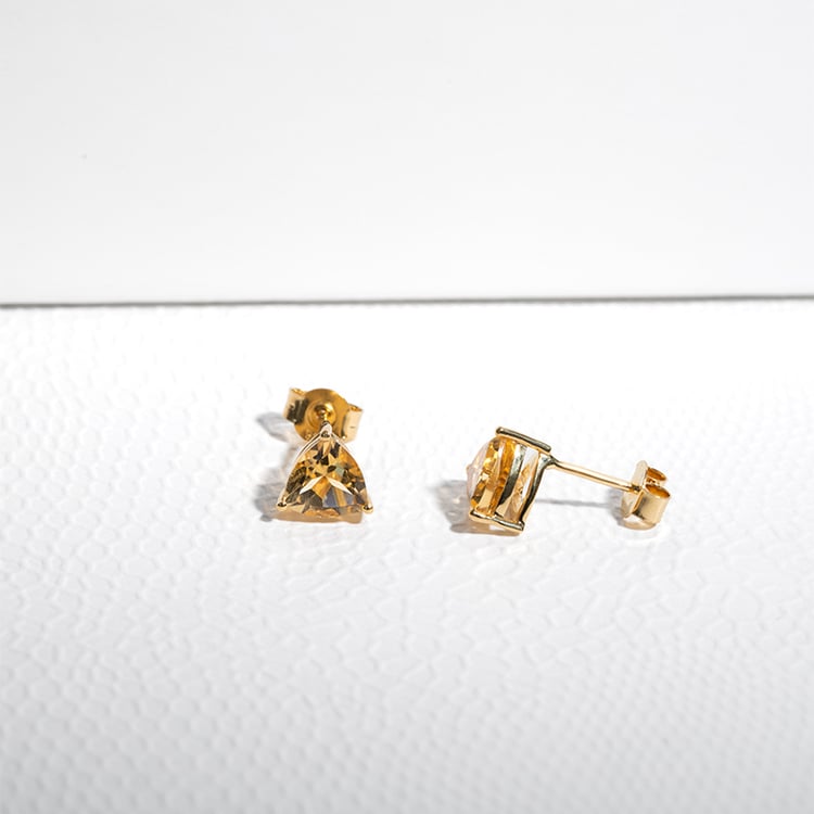 Stříbrné náušnice s citríny Nellie 123866