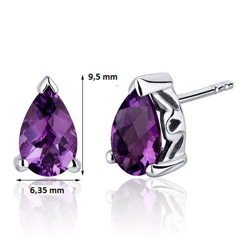 Náušnice s amytsty 19504