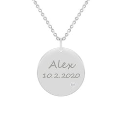 Zlatý přívěsek s diamantem a s gravírem dle vaší volby Cassius