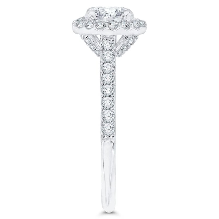 Zlatý zásnubní prsten v halo stylu 66240