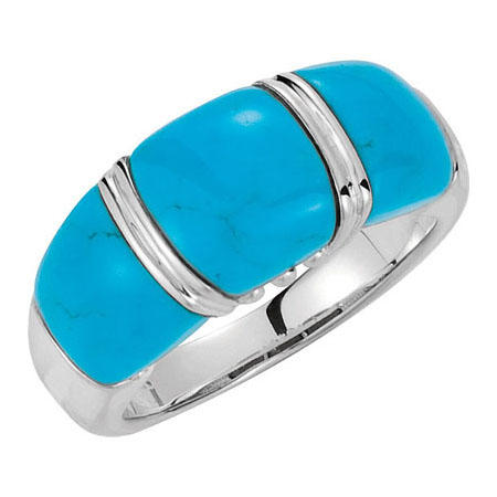 Tyrkysový prsten ze stříbra