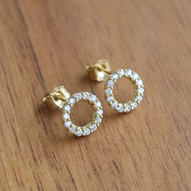 Karma náušnice s lab-grown diamanty Leonas 141306