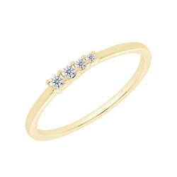 Minimalistický zlatý prsten s diamanty Arne