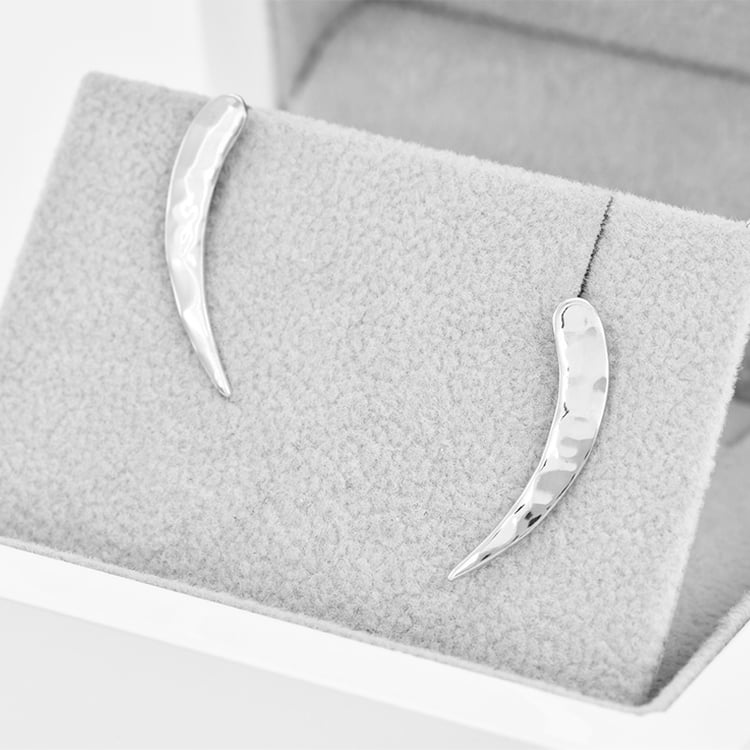 Stříbrné náušnice s atypickým povrchem 41830