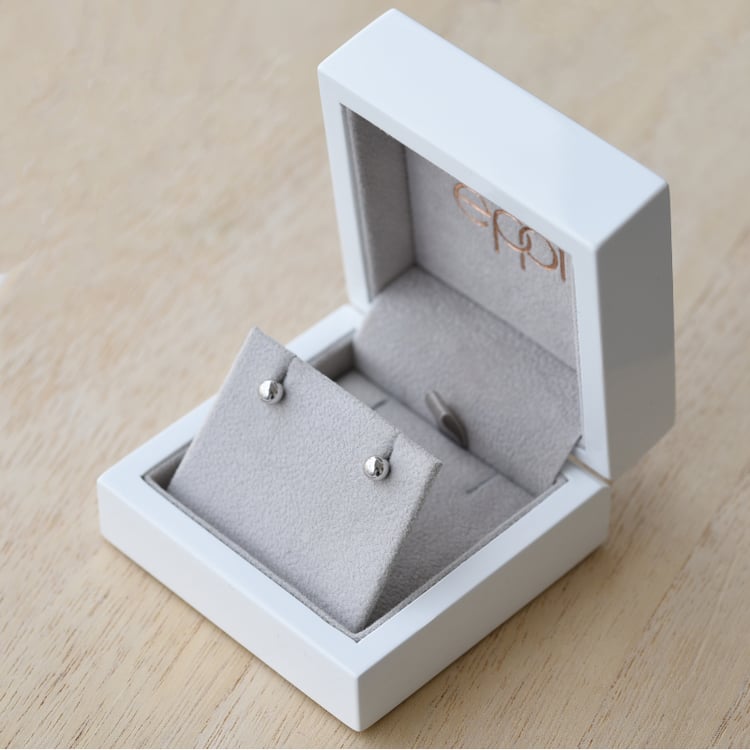 Kuličkové náušnice z bílého zlata 63092