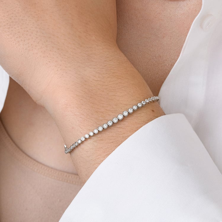 Elegantní stříbrný náramek s lab-grown diamanty Sonja 160742