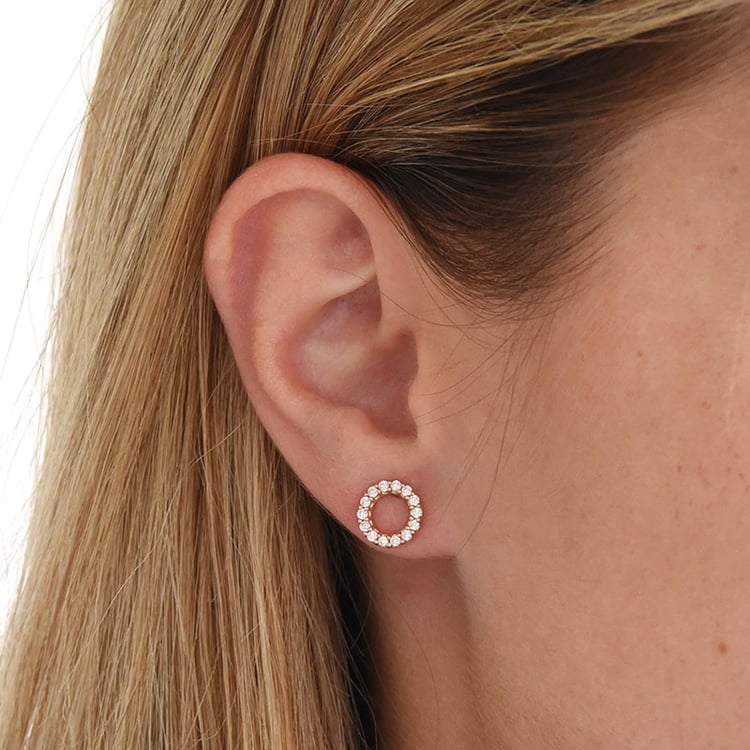 Karma náušnice s lab-grown diamanty Leonas 141309