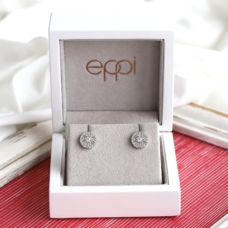 Diamantové náušnice z bílého zlata 85798