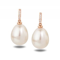 Perlové náušnice s diamanty Manisha