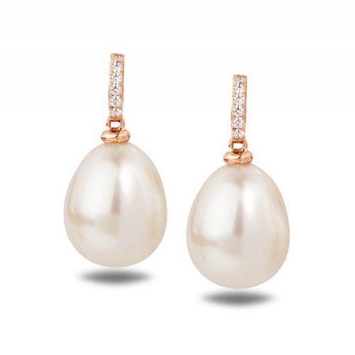 Perlové náušnice s diamanty Manisha 2320