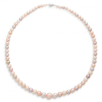 Zlatý náhrdelník s vícebarevnými perlami Ellie