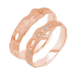 Zlaté snubní prsteny Rock