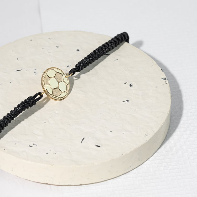 Šňůrkový náramek míč s gravírem dle vaší volby Football 124663