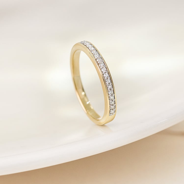 Zlatý prsten s lab-grown diamanty Becki 163629