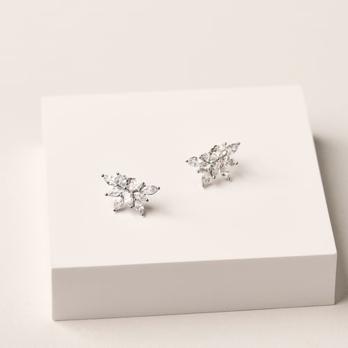 Luxusní náušnice s marquise lab-grown diamanty Ishita
