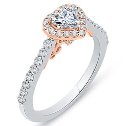 Zásnubní prsten s diamantovým srdcem Yazmin