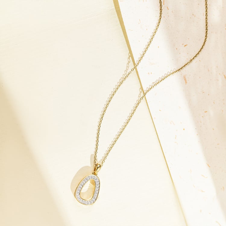 Zlatý přívěsek s lab-grown diamantmi Evie 163606