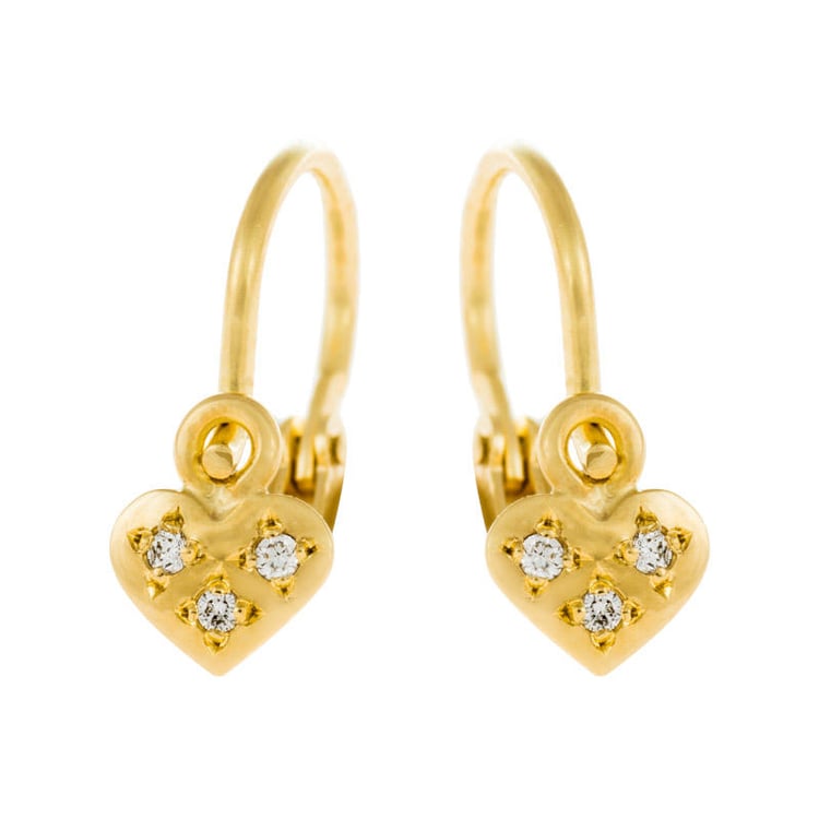  zlaté náušnice s diamanty Hemani