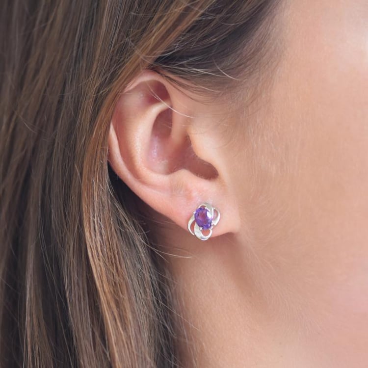 Ametystové náušnice 17715