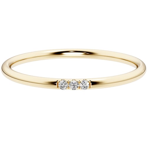 Prsten se třemi lab-grown diamanty Sia