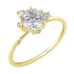 Cluster zásnubní prsten s lab-grown diamanty Kalia