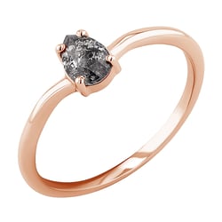 Zásnubní prsten s pear salt and pepper diamantem Roisin