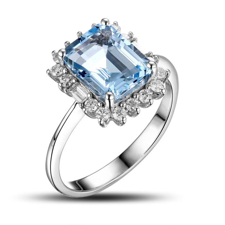 Akvamarínový zlatý prsten Analyse 89206