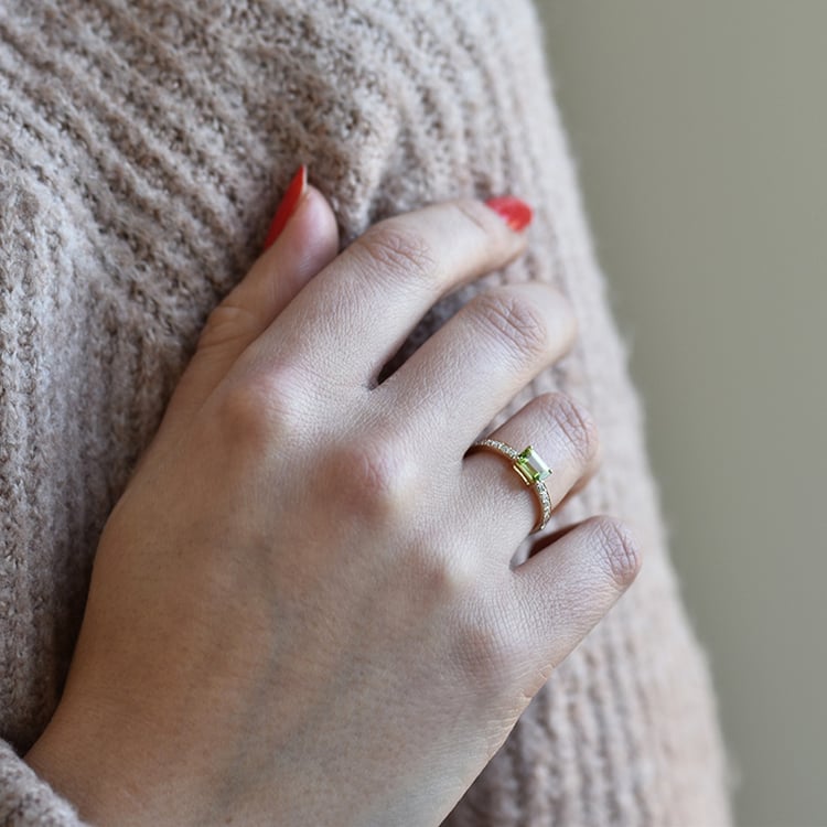 Dámský prsten z bílého zlata 41764