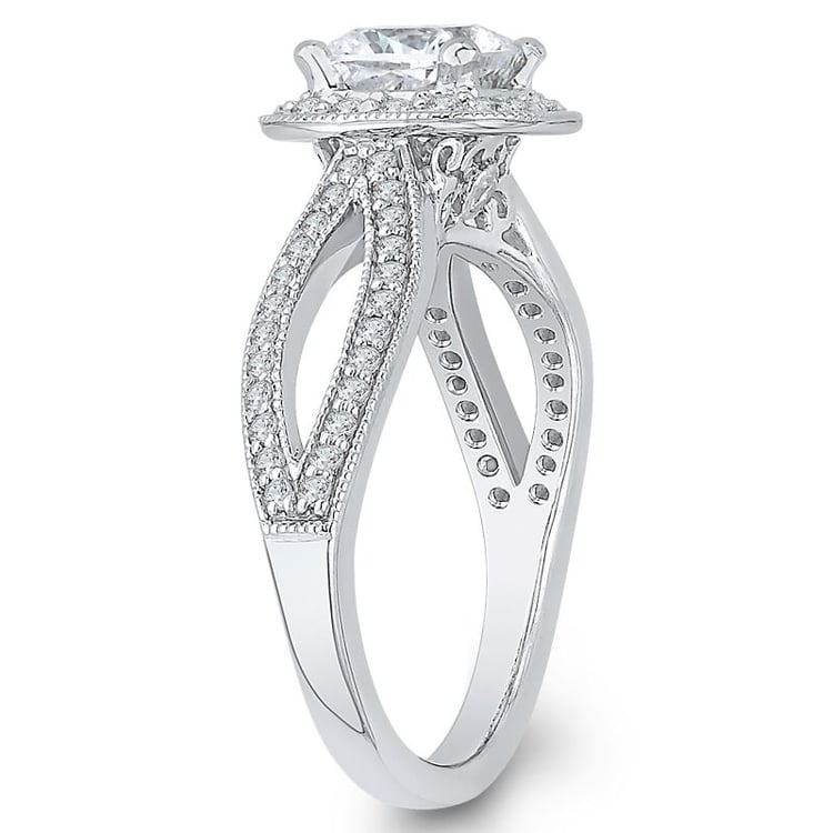 Zlatý zásnubní prsten s diamanty 46289