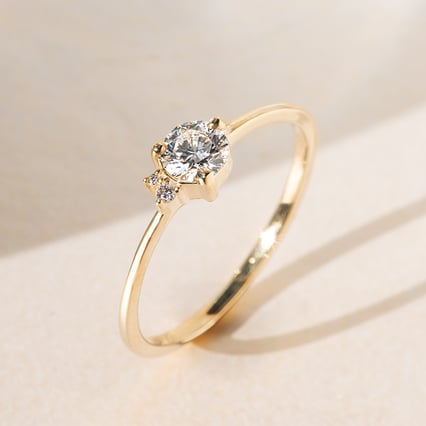 Cluster prsten s lab-grown diamanty Marine